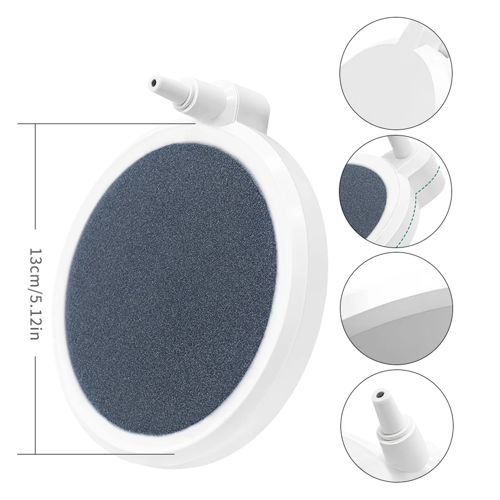 Product-level edge and connector detail image for Blue Whale air stone