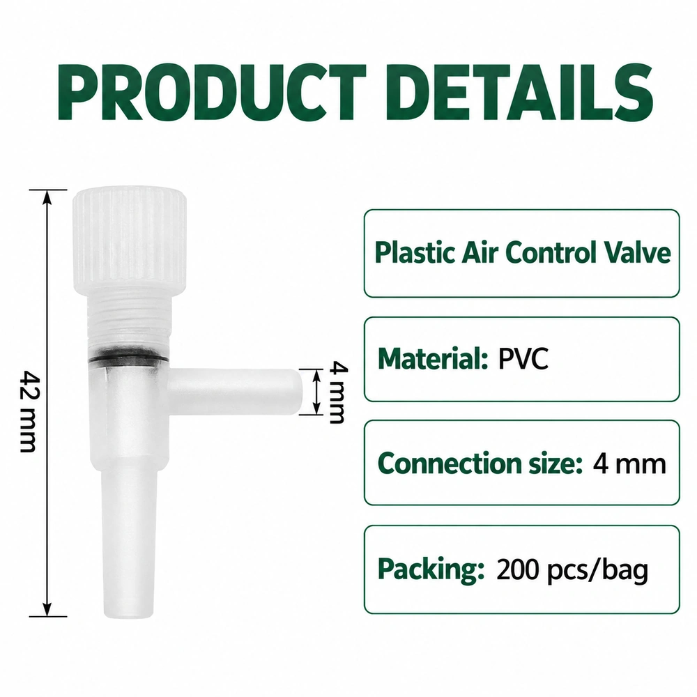 4 mm PVC Aquarium Air Control Valve