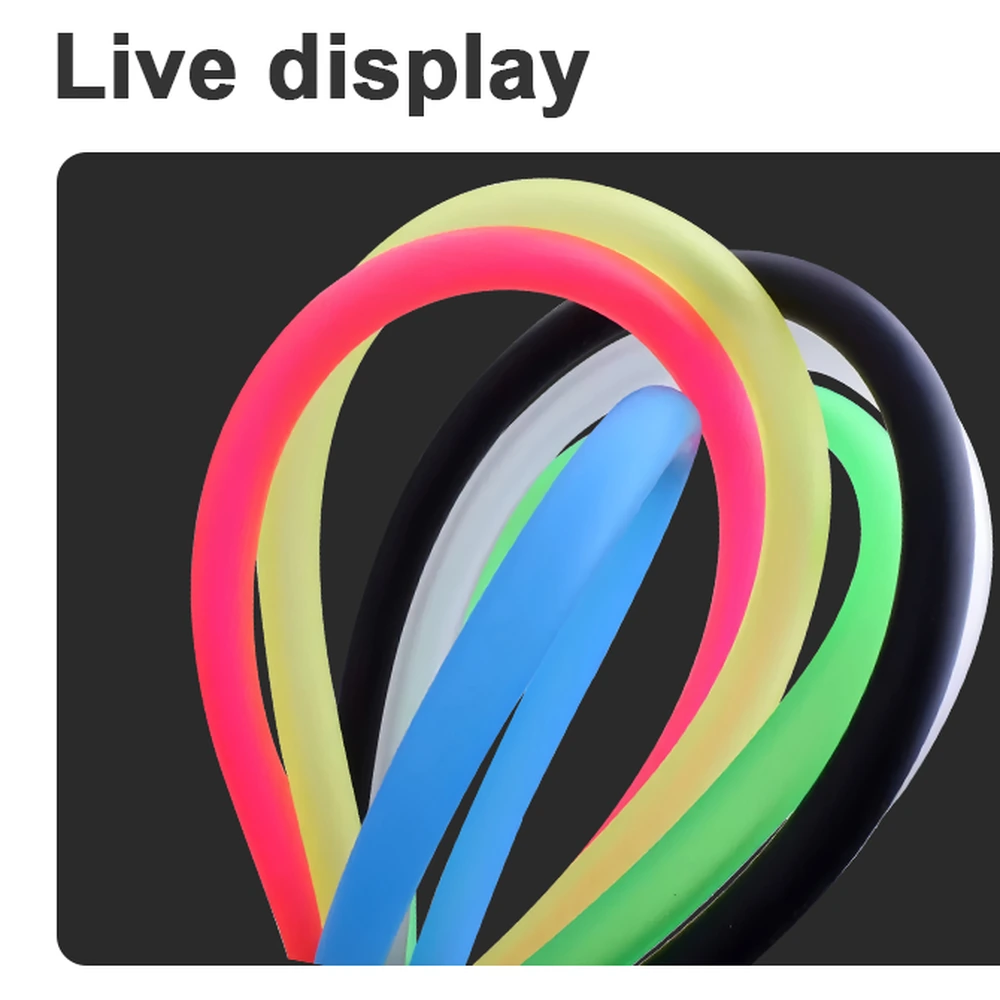 PVC aquarium airline tubing in multiple colors arranged in overlapping loops.