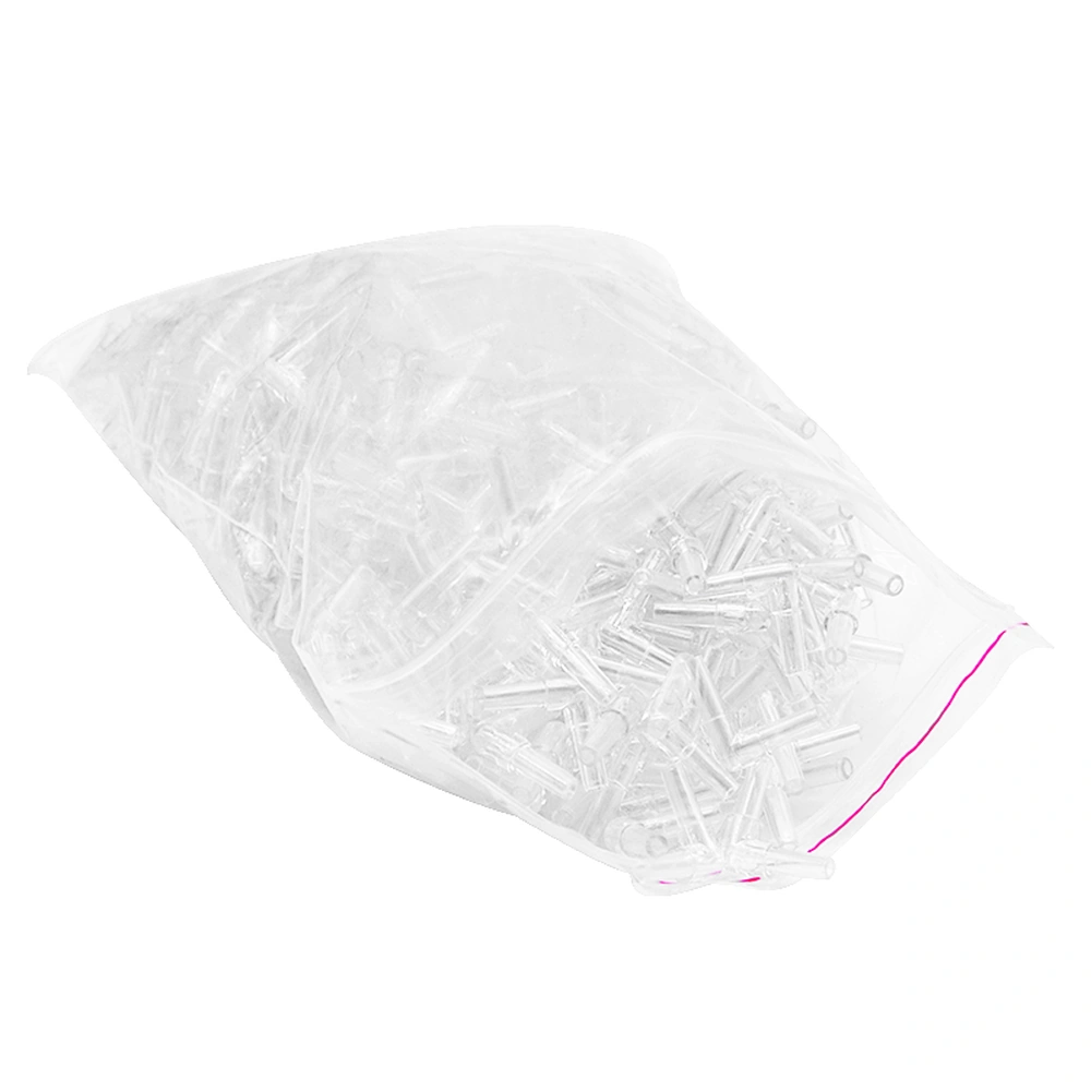 Clear aquarium airline elbow connectors packed in a transparent resealable bag.